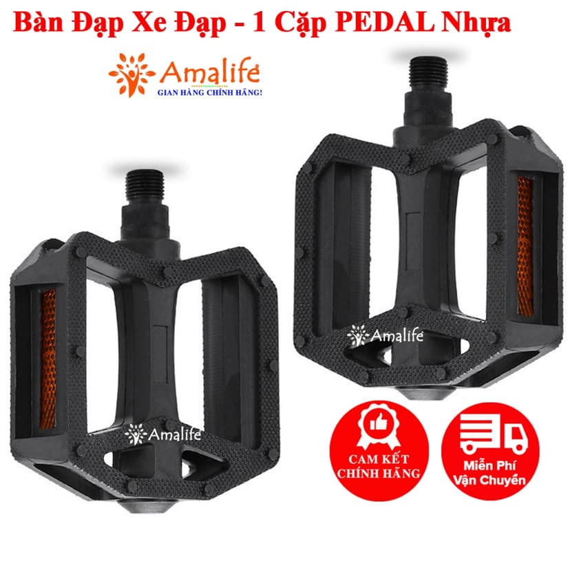 Ảnh Bàn Đạp Xe Đạp 1 Cặp (2 Chiếc) Pedal Cho Xe Đạp Thể Thao Bằng Nhựa Pedan Xe Đạp Chống Trượt Chính Hãng Amalife 1