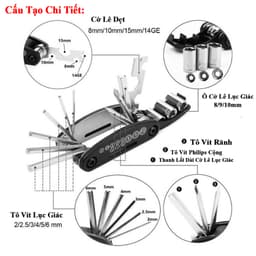 Thumbnail Bộ Dụng Cụ Sửa Chữa Xe Đạp Đa Năng 15in1 Gấp Gọn Cầm Tay Tiện Dụng  15 Trong 1 Chính Hãng Amalife 2