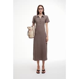 Thumbnail Váy Polo ôm body MONO TALK dáng dài cổ polo đính cúc trang trí váy The Ribbed Polo Dress O10001FT 3