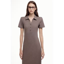 Thumbnail Váy Polo ôm body MONO TALK dáng dài cổ polo đính cúc trang trí váy The Ribbed Polo Dress O10001FT 4