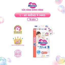 Thumbnail Tã/bỉm dán Merries Jumbo Đủ Size M70/L60 2
