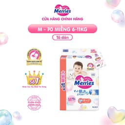 Thumbnail Tã/bỉm dán Merries Jumbo Đủ Size M70/L60 3