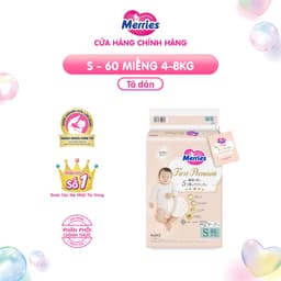 Thumbnail Tã Dán Merries First Premium Đủ Size NB66/S60/M48 4