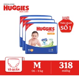 Thumbnail Combo 3 Tã quần Huggies Skincare Mega Jumbo M106/L96+8/XL84+4/XXL76+4 1