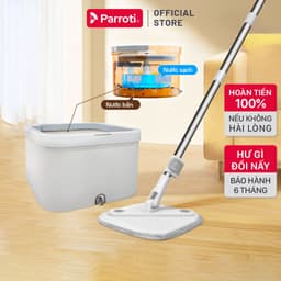 Thumbnail Cây lau nhà tách nước bẩn, bộ lau nhà tự vắt xoay 360 độ, chổi lau nhà thông minh Parroti Spin - SA01 1