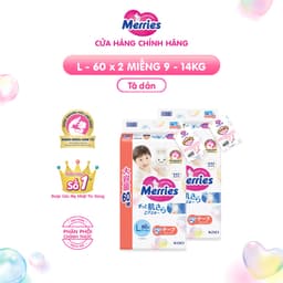 Thumbnail Combo 2 Tã/bỉm dán Merries Jumbo Đủ Size M70/L60 2
