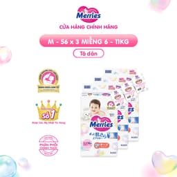 Thumbnail Combo 3 Tã/bỉm dán Merries Đủ Size NB76/S70/M56/L48/XL40 4