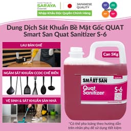Thumbnail Dung dịch sát khuẩn bề mặt gốc QUAT Saraya Sanitizer S-6 - Can 5 kg 1