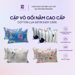 Thumbnail Cặp Vỏ Gối Nằm Cotton Lụa Satin Hoa Văn Cao Cấp SAMY BEDDING Mềm Mại Thoáng Mát 3