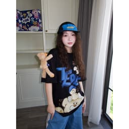 Thumbnail Áo thun FIDE TEDDY phông unisex form rộng local brand nam nữ cổ tròn oversize Đínhgấu AT43(TẶNG GẤU) 2