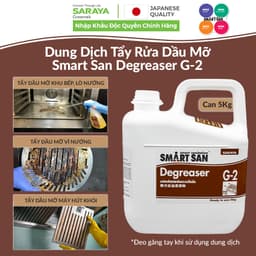 Thumbnail Dung dịch tẩy rửa dầu mỡ gốc kiềm Saraya Smart San Degreaser G-2 - Can 5Kg 1