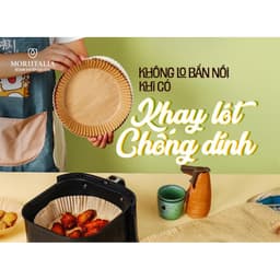Thumbnail Bộ 50 Khay Giấy Lót Chống Dính Nồi Chiên Không Dầu Hình Tròn Annapurna  011150 / 011167-BRO 2