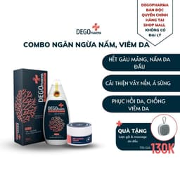 Thumbnail Combo dầu gội & kem bôi da dứt điểm nấm da đầu, viêm da, vảy nến Dego Pharma 1