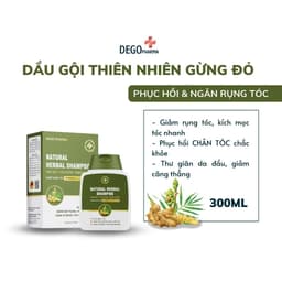 Thumbnail Dầu Gội Gừng đỏ DEGO PHARMA 300ml Dược Liệu Tinh Chất Gừng Đỏ - Phục Hồi Tóc Hư Tổn & Giảm Rụng Tóc 1