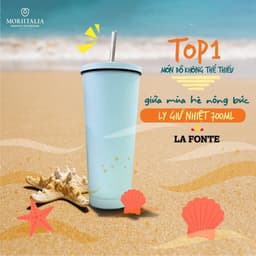 Thumbnail Ly giữ nhiệt Pastel La Fonte, Dung tích 710ml, Thép không gỉ SUS304, Kèm Ống Hút - MORIITALIA 012508 2