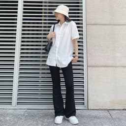 Thumbnail Áo Sơ Mi Bigsize Nữ Tay Ngắn Form Rộng Thoải Mái Vải Mềm Ít Nhăn Đi Học Đi Làm SMHS 2