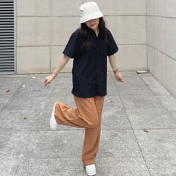 Thumbnail Áo Sơ Mi Bigsize Nữ Tay Ngắn Form Rộng Thoải Mái Vải Mềm Ít Nhăn Đi Học Đi Làm SMHS 3