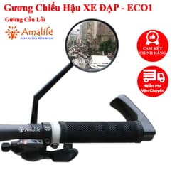 Thumbnail Gương Xe Đạp Thể Thao Cổ Dài – Gương Cầu Lồi Xe Đạp Bản 8cm To Xoay 360 Độ Linh Hoạt ECO1 Chính Hãng Amalife 1