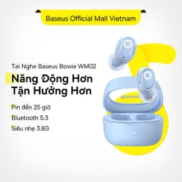 Thumbnail Tai nghe nhét tai không dây BASEUS WM02 bluetooth 5.3 TWS chống ồn thời lượng pin lên đến 25 giờ 1