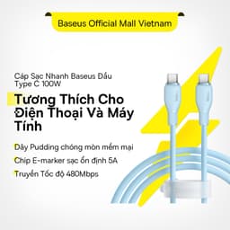 Thumbnail Dây Cáp Sạc Nhanh Baseus USB C Sang Type C PD 100W Cho Laptop iPp15 Samsung S23 Xiaomi 1