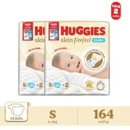 Thumbnail Combo 2 Tã/bỉm dán sơ sinh Huggies Skin Perfect S 80+2 miếng với 2 vùng thấm giảm kích ứng da 1