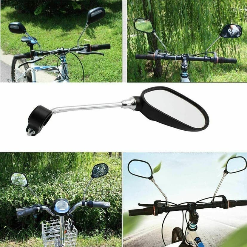 Ảnh Gương Xe Đạp Chiếu Hậu Góc Rộng 2 Chiếc Bản To Có Phản Quang Ban Đêm Cho Xe Đạp Thể Thao Xe Đạp Điện PRO1 Hãng Amalife 2