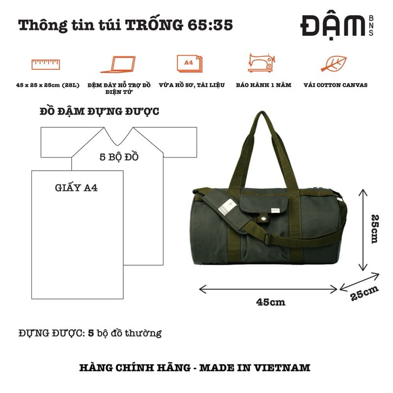 Ảnh ĐẬM BNS túi chéo quai xách du lịch thời trang ngăn chứa lớn TRỐNG 2