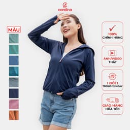 Thumbnail Áo Chống Nắng Nữ 𝐂𝐀𝐑𝐃𝐈𝐍𝐀 2 Lớp Chất Thun Lạnh Nhật Cao Cấp Viền Thể Thao Chống Tia UV 2NF02 1