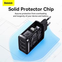 Thumbnail Củ sạc nhanh Baseus Compact 3 cổng Usb 17W EU 4