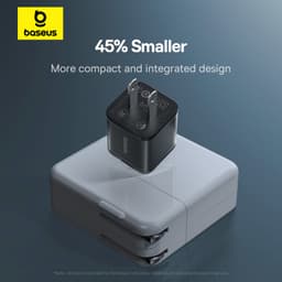 Thumbnail Củ sạc nhanh Type-C Baseus GaN5S 30W US Black cho Macbook Smartphone tablet 1