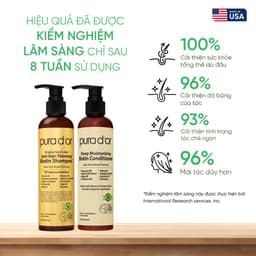 Thumbnail Combo Dầu Gội Dầu Xả Hỗ Trợ Giảm Rụng Tóc, Hỗ Trợ Mọc Tóc Biotin Gold Label PURA D'OR 236ML 3