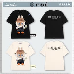 Thumbnail Áo thun FIDE LABUBU phông unisex form rộng local brand nam nữ cổ tròn oversize - AT75 4