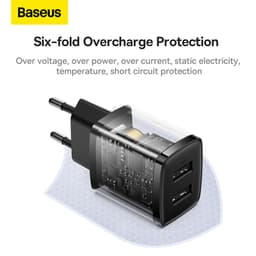 Thumbnail Củ sạc nhanh đa năng Baseus Compact hai cổng Usb 10.5W EU 1