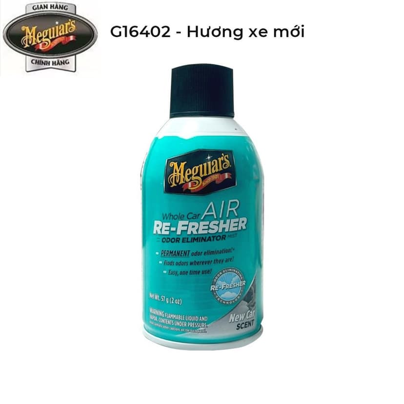 Ảnh Meguiar's Khử mùi diệt khuẩn nội thất ô tô tạo Hương xe mới (MÙI ĐẬM)- Air Refresher New Car, G16402 1