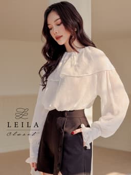 Thumbnail LEILA CLOSET | Quần thiết kế Olivia chất tweed phối nút 1
