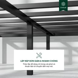 Thumbnail Giường Sắt Với Thanh Đỡ Bằng Thép -  Elias 14in metal platform bed frame 3