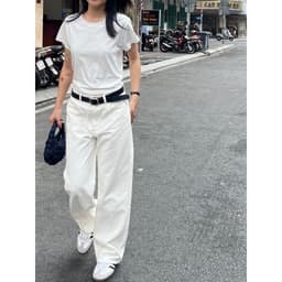 Thumbnail TheBlueTshirt - Áo thun trơn nữ tay ngắn phom suông cho nữ - Everyday Tee 100% Natural Cotton - Women 4