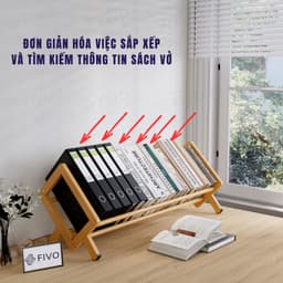 Thumbnail Kệ Sách Gỗ Tre Tự Nhiên Để Bàn Mini FB28 FIVO Dễ Lắp Ráp, Tiết Kiệm Diện Tích, Decor Trang Trí Bàn Học Và Bàn Làm Việc 3