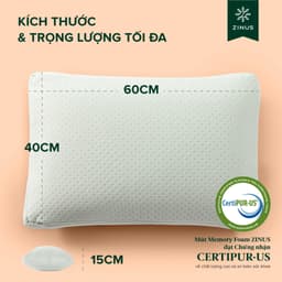 Thumbnail Gối Cao Su Non Kết Hợp Gòn Tơ Tằm - Dual Side Memory Foam Pillow 3