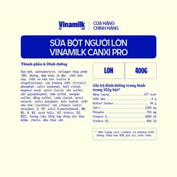 Thumbnail Sữa bột Vinamilk CanxiPro - Hộp thiếc 400g 3