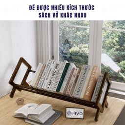 Thumbnail Kệ Sách Gỗ Tre Tự Nhiên Để Bàn Mini FB28 FIVO Dễ Lắp Ráp, Tiết Kiệm Diện Tích, Decor Trang Trí Bàn Học Và Bàn Làm Việc 4