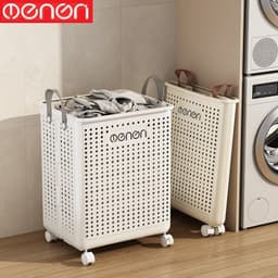 Thumbnail Giỏ Đựng Quần Áo OENON Gấp Gọn Có Bánh Xe Di Chuyển Chất Liệu Nhựa ABS 2