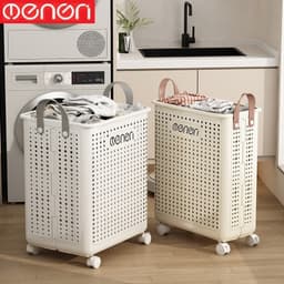 Thumbnail Giỏ Đựng Quần Áo OENON Gấp Gọn Có Bánh Xe Di Chuyển Chất Liệu Nhựa ABS 1