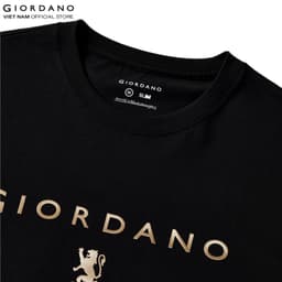 Thumbnail GIORDANO Áo Thun Nam Ngắn Tay In Logo 01093238 2