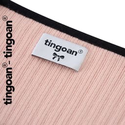 Thumbnail TINGOAN® - Áo croptop len hồng cổ vuông viền đen DARA TOP/PK PHIÊN BẢN MỚI NHẤT T6.2024 1