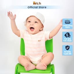 Thumbnail Body chip cộc tay phối sọc Arich,vải sợi tre thông hơi, mát, mịn cho bé trai, gái sơ sinh -18 tháng 1