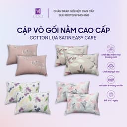Thumbnail Cặp Vỏ Gối Nằm Cotton Lụa Satin Hoa Văn Cao Cấp SAMY BEDDING Mềm Mại Thoáng Mát 2