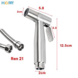 Thumbnail Bộ vòi xịt vệ sinh rửa toilet inox 304 tăng áp Hobby home decor VSR1 1