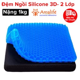 Thumbnail Đệm Ngồi 3D Silicone 2 Lớp 1kg Tổ Ong Lót Ghế Thoáng Khí Chống Đau Mỏi Lưng Kèm Túi Đựng Bọc Ngoài Chính Hãng Amalife 1