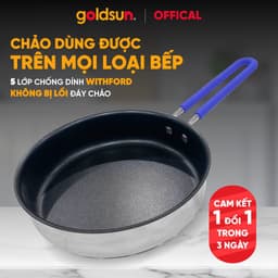 Thumbnail Chảo Inox Chống Dính Goldsun GPA1402 Đáy Từ 3 Lớp Chống Dính Sử Dụng Trên Mọi Loại Bếp 1